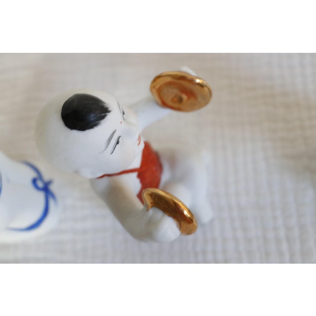 Chinese Bisque Porcelain Piano Babies Musical Figurines- Set of 3 For Sale - Image 11 of 13