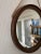 Wood Mid-Century Scandinavian Round Wenge Wood Mirror with Leather Strap, 1950s For Sale - Image 7 of 10