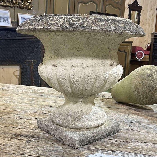 Medici statue in reconstituted stone from the 70s - H=50cm, Diam=53cm.