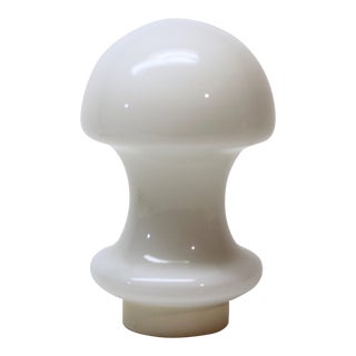 White Glass Murano Mushroom Lamp For Sale