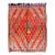 Mid 20th Century Midcentury Moroccan Rug With Orange, Red, Brown Diamonds and Blue Fringe Detail For Sale