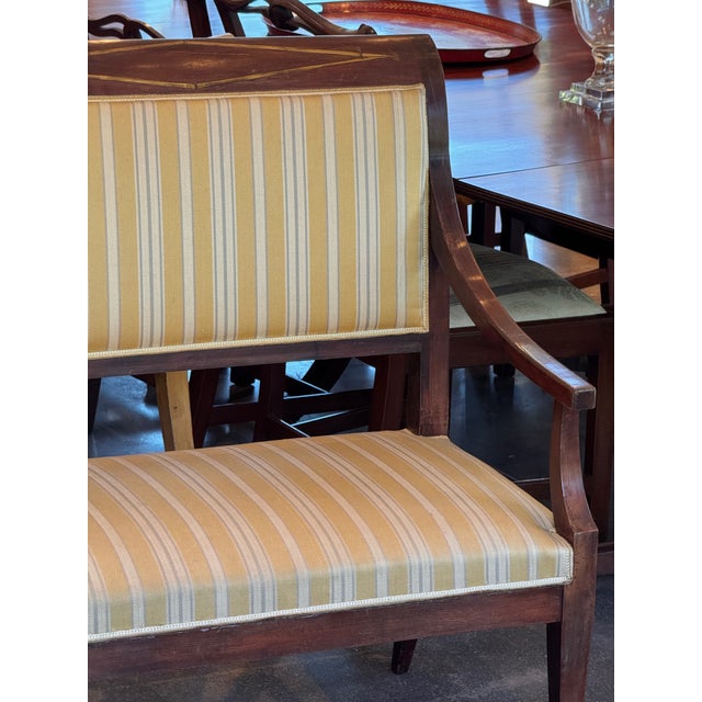 Cream Early 19th Century Empire Settee For Sale - Image 8 of 15