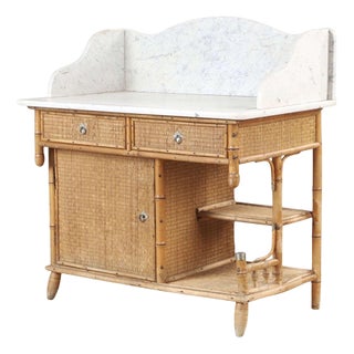 Antique Swedish Washstand with Marble Top from Bodafors, 1890 For Sale
