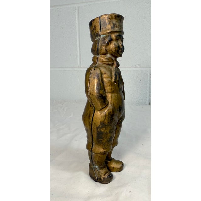 Rare Antique Early 1800's Cast Iron Boy Child Still Coin Bank by a.c. Williams For Sale - Image 10 of 11