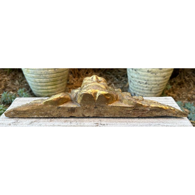 18th Century Italian Carved Giltwood Baroque Winged Angel Cherub For Sale - Image 10 of 12