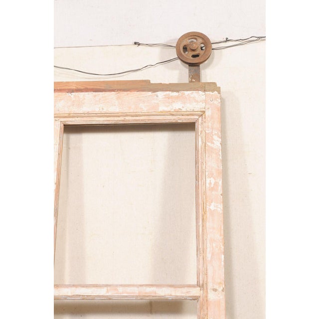 Tan Tall Antique Pair French Doors on Rollers For Sale - Image 8 of 9