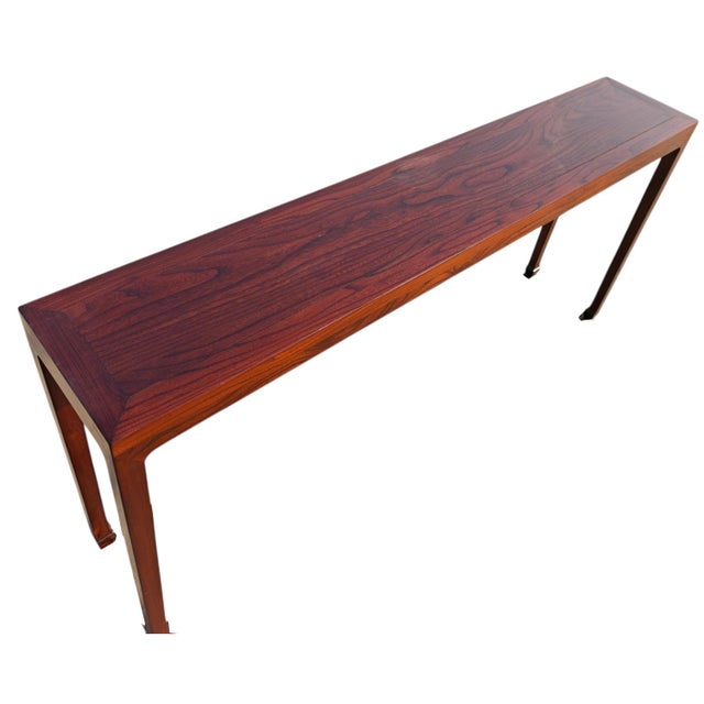 70" Long Minimalist Elm Console Table For Sale - Image 4 of 5