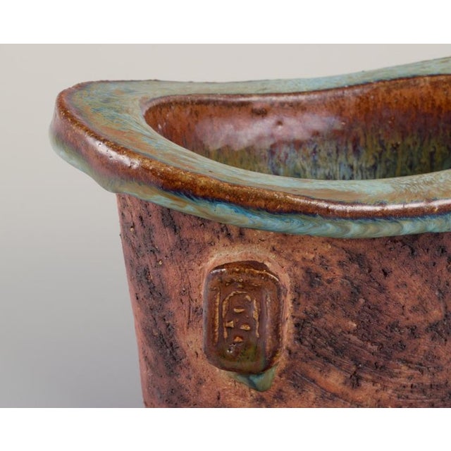 1970s Modernist Swedish Ceramic Vase by Curt Magnus Addin, 1970s For Sale - Image 5 of 8