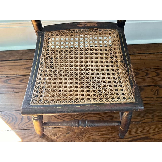 Antique Primitive Painted New England Chairs, set of 4 For Sale - Image 11 of 15