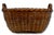 Small Size Late 19th Century Antique American Hand Woven Ash Splint Bread Basket - Nice Original Color & Patina For Sale - Image 16 of 18