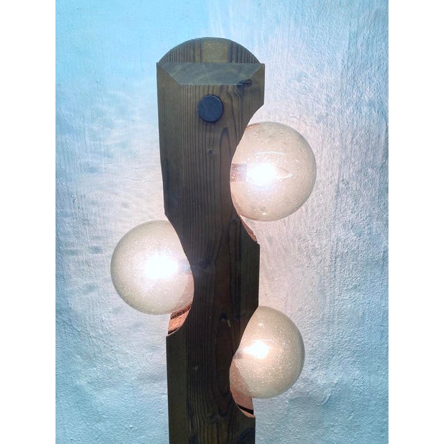 1970s Floor Lamp in Wood and Glass from Temde, 1970s For Sale - Image 5 of 15