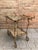 French Style Bronze Bar Cart with Wheels, Mid-20th Century For Sale - Image 4 of 11