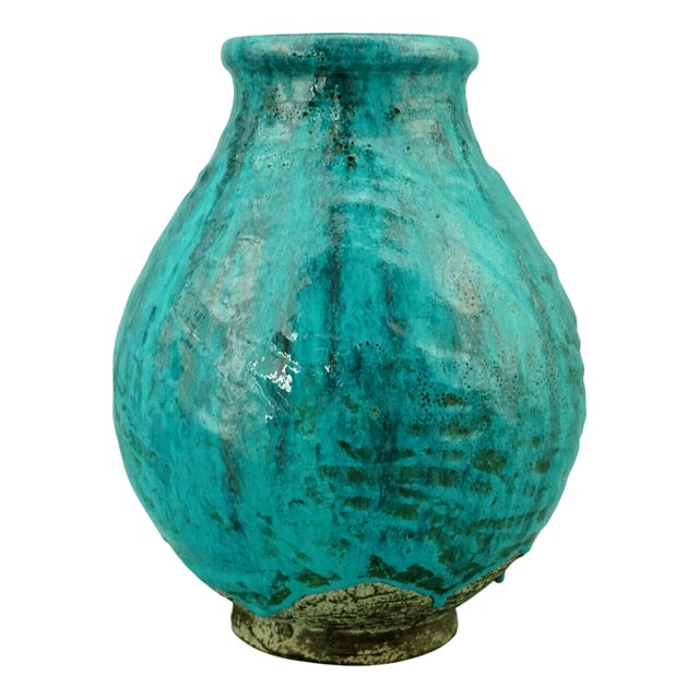 Acid-Treated Ceramic Vase by Ugo Zaccagnini, Italy, 1930s For Sale
