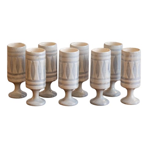 Ceramic Cups, 1976, Set of 8 For Sale