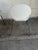 Mid 20th Century Set of 4 Danish Modern White Stacking Dining Chairs Mid Century Chrome Chairs For Sale In Los Angeles - Image 6 of 11