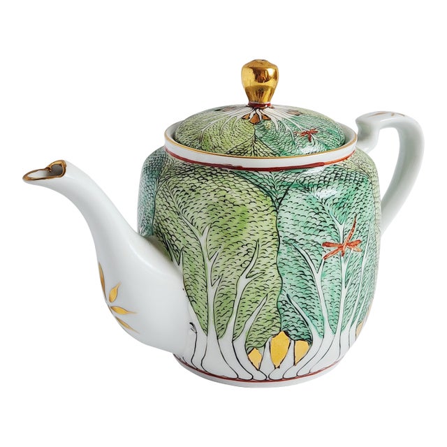 Mid 20th Century Chinoiserie Isco Japan Ware Porcelain Coffee Pot For Sale