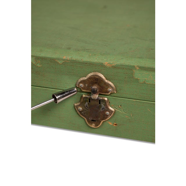 1960s Japanese Mid-Century Modern Hand-Painted Glass Serving Dish Depicting Orchids W/ Protective Case by Mitsukoshi For Sale - Image 18 of 18