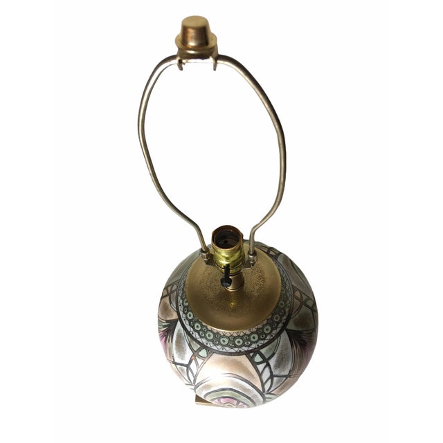 Vintage Hand Painted Frederick Cooper Ceramic Table Lamp For Sale In San Francisco - Image 6 of 10