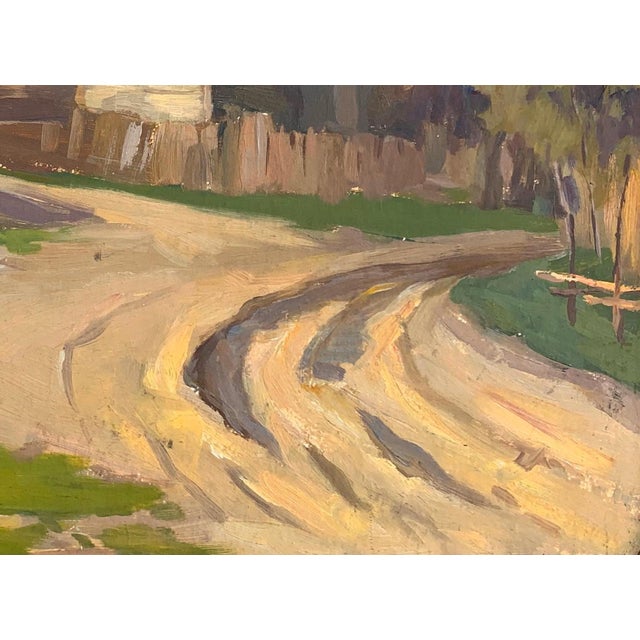 Vintage Ukrainian Impressionist Oil Painting, Rural Landscape, 1970s 49-67 For Sale - Image 6 of 6