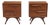 Mid Century Sculptural Walnut Japanese Nightstands a Pair Albert Parvin Vladimir Kagan United Furniture Corp For Sale