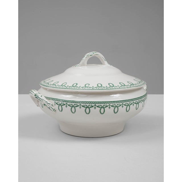 20th Century Belgian Special Edition Porcelain Tureen With Lid For Sale In Greensboro - Image 6 of 18