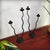 Black Postmodern Brutalist Wrought Iron Candlesticks by Hysteria Design, France, 1980s, Set of 2 For Sale - Image 8 of 18
