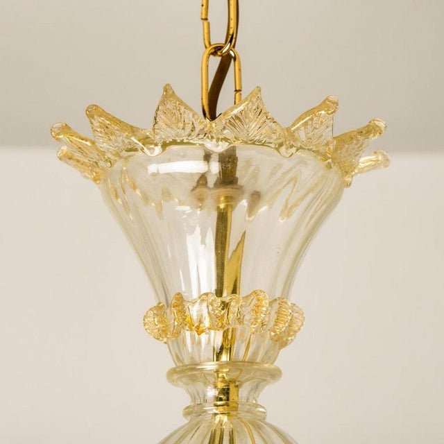 Large Venetian Chandelier in Gilded Murano Glass attributed to Barovier, 1960s For Sale - Image 11 of 18