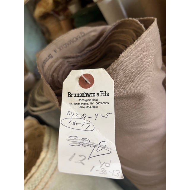 12 Yards of Cut Velvet Chocolate Brown Damask by Brunschwig & Fils For Sale - Image 10 of 10