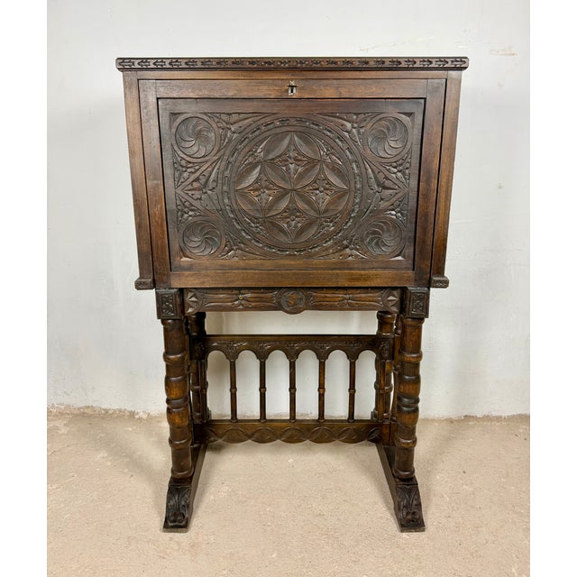 20th Century Spanish Carved Wood Cabinet For Sale - Image 18 of 18