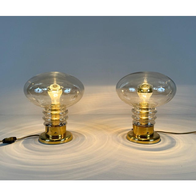 Gold Mid-Century Modern Mushroom Lamps by Luigi Colani, 1970s, Set of 2 For Sale - Image 8 of 18
