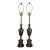 1960s Stiffel Hollywood Regency Architectural Brass Urn Lamps - Pair For Sale