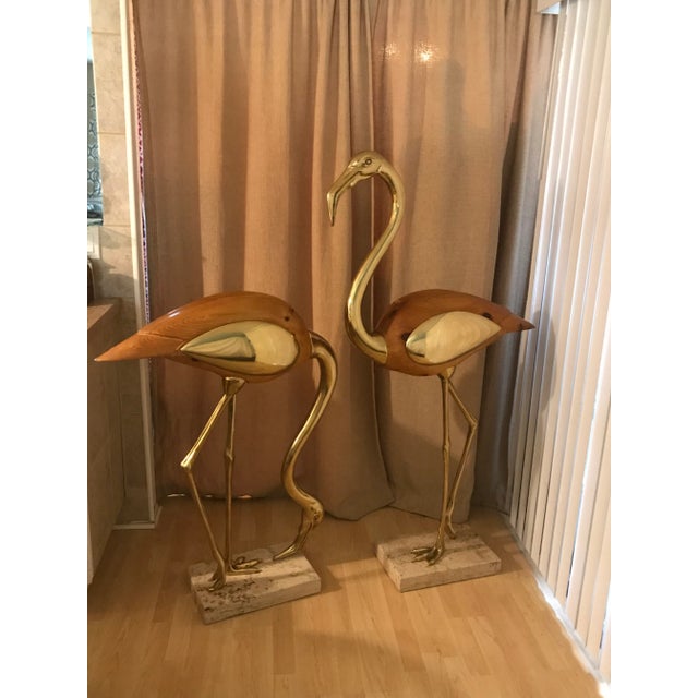 1970s 1970s Life-Size Stylized Flamingo Scuptures - a Pair For Sale - Image 5 of 12