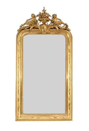 Mid 19th Century Louis Philippe Mirror in Gilded Wood