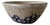 Hand-Painted Colander Bowl in Cobalt Blue For Sale