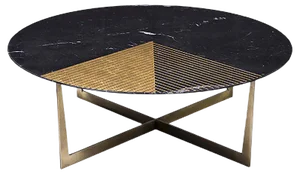 Gold Radius Coffee Table from Alex Mint