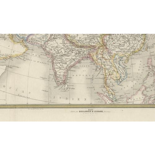 French Map of Asia with Russia, China and India by Cortambert, 1864 For Sale - Image 6 of 10