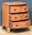 English English Bow Front Small Chest of Burr Walnut With Three Drawers For Sale - Image 3 of 14