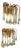 Vintage Wall Lamps with Gold-Plated Brass Brackets and Crystal Glass Drop Pendants, 1970s, Set of 2 For Sale