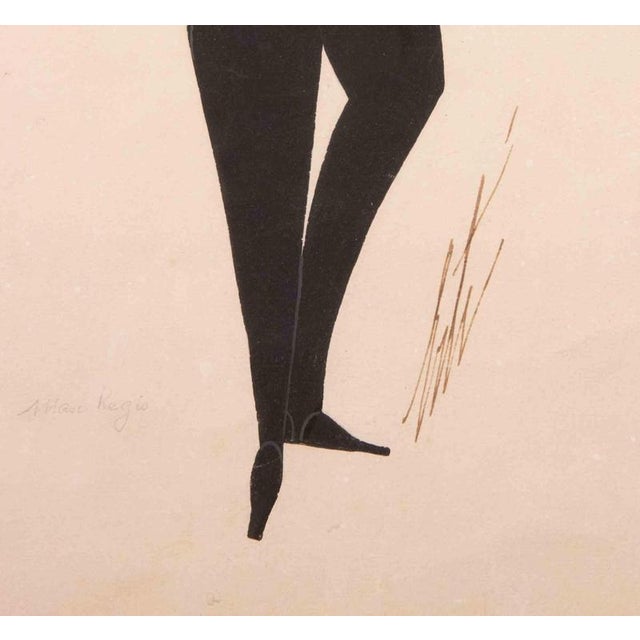 Masc regis is a modern artwork realized in 1970s by erté (romain de tirtoff). Mixed clored tempera on paper. Hand signed...
