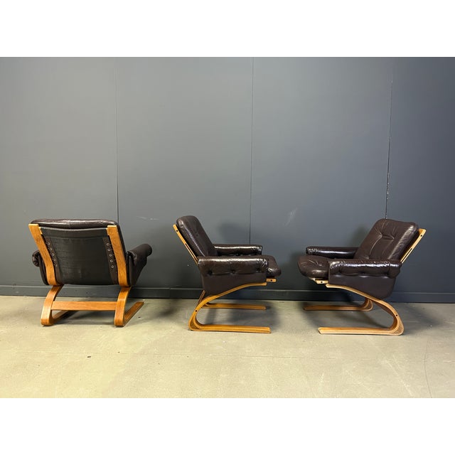 Kengu Armchairs from Elsa & Nordahl Solheim, 1960s, Set of 3 For Sale - Image 6 of 17