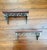 Mid 20th Century Vintage Pair of Chinoiserie Greek Key Brass and Wood Wall Shelves or Brackets For Sale - Image 5 of 7
