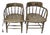 Pair of Late 18th–Early 19th Century Swedish Folk Art Painted Armchairs (Allmoge), Signed “Rykken” For Sale