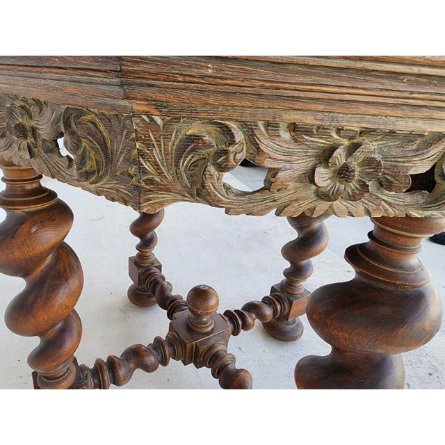 Antique French Table Louis XIII Octagonal Barley Twist 1800s For Sale - Image 12 of 13
