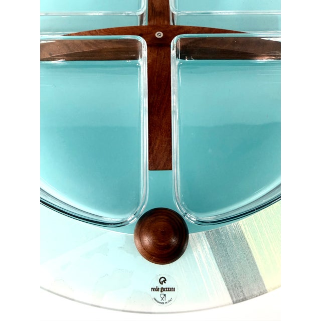 Glass Appetizer Tray and Condiment Set by Ennio Pasini for Rede Guzzini, 1980s, Set of 2 For Sale - Image 7 of 18