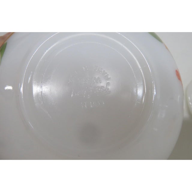 Mid 20th Century Anchor Hocking Fire King Fruit Mixing Serving Bowls Milk Glass Set of Four 4720b For Sale - Image 16 of 17