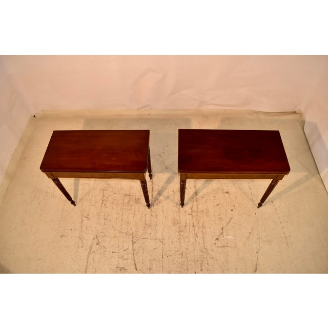 19th Century Pair of Early 19th Century Mahogany Game Tables For Sale - Image 5 of 12