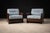 Mid-Century Modern Pair of Armchairs in Brazilian Hardwood & Upholstered Fabric by Geraldo De Barros, 1970s For Sale - Image 3 of 10