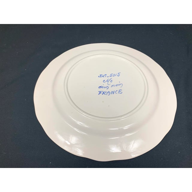 White Vintage French Decorative Plate For Sale - Image 8 of 10
