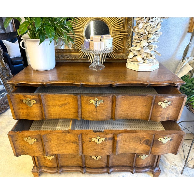 Brown 18th C Danish Rococo Burl Walnut Commode / Chest of Drawers For Sale - Image 8 of 11