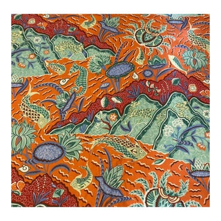 9+ Yards of 1980 Brunschwig & Fils Upholstery Fabric, Atlantis Screen Print For Sale